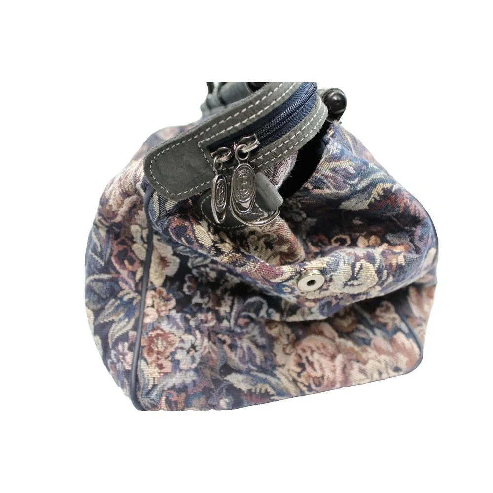 Vtg 90s PROTOCOL Duffle Bag & Pull Along Waverly Floral Tapestry Travel Luggage